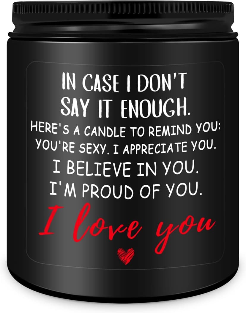 Homsolver Anniversary Wedding Birthday Gifts for Him Boyfriend Husband, Unique Romantic Gift for Him Lavender Candle, Funny Romantic Anniversary Birthday Gifts for Him,Boyfriend, Husband