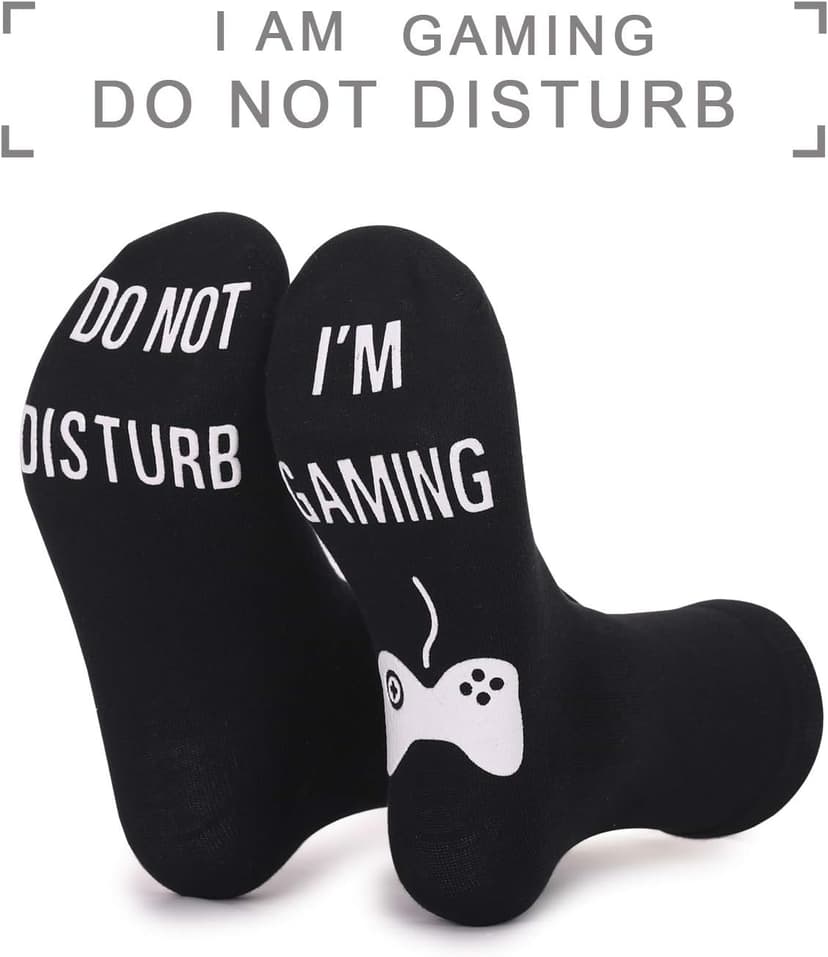 NDLBS Funny Christmas Gifts Novelty Gaming Socks Christmas Stocking Stuffers for Men Teens Boys Kids Him Adult Xmas Gifts