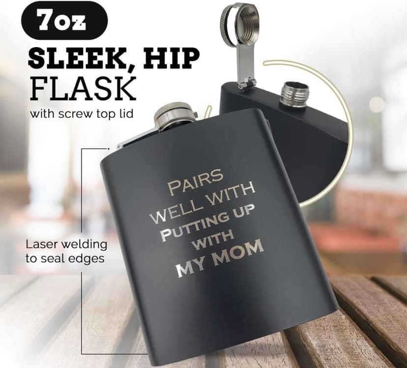 Step Dad Gifts, Step Dad Fathers Day, Bonus Dads Gifts, Stepdad Birthday Present, Presents for Step Father Christmas, Stepfather Present for Fathers Day, Hip Flask (My)