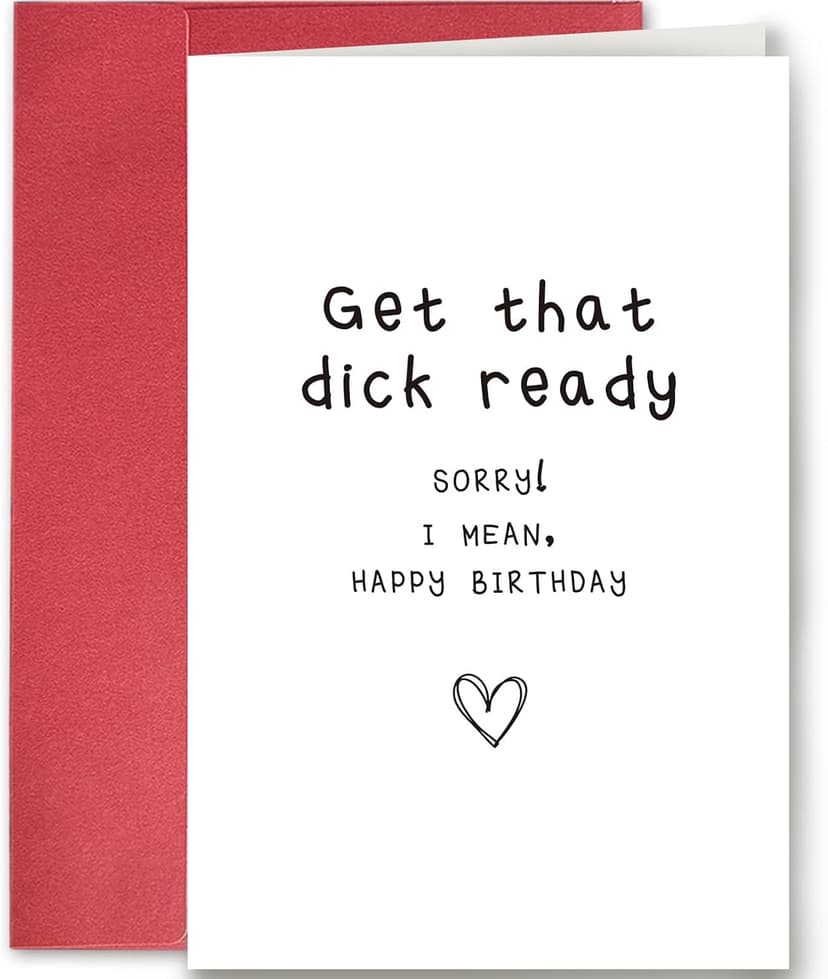 SuperShunhu Dirty Birthday Card for Husband, Sleazy Birthday Card for Boyfriend Him, Raunchy Birthday Card from Girlfriend Wife Her