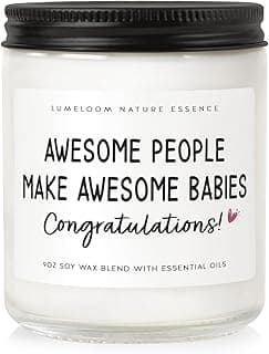 Gender Reveal Gifts, New Parents Gifts for Couples- 9oz Lavender Scented Soy Wax Candle- Presents for New Mom, Mom to Be, Expecting Mother, Pregnancy Women