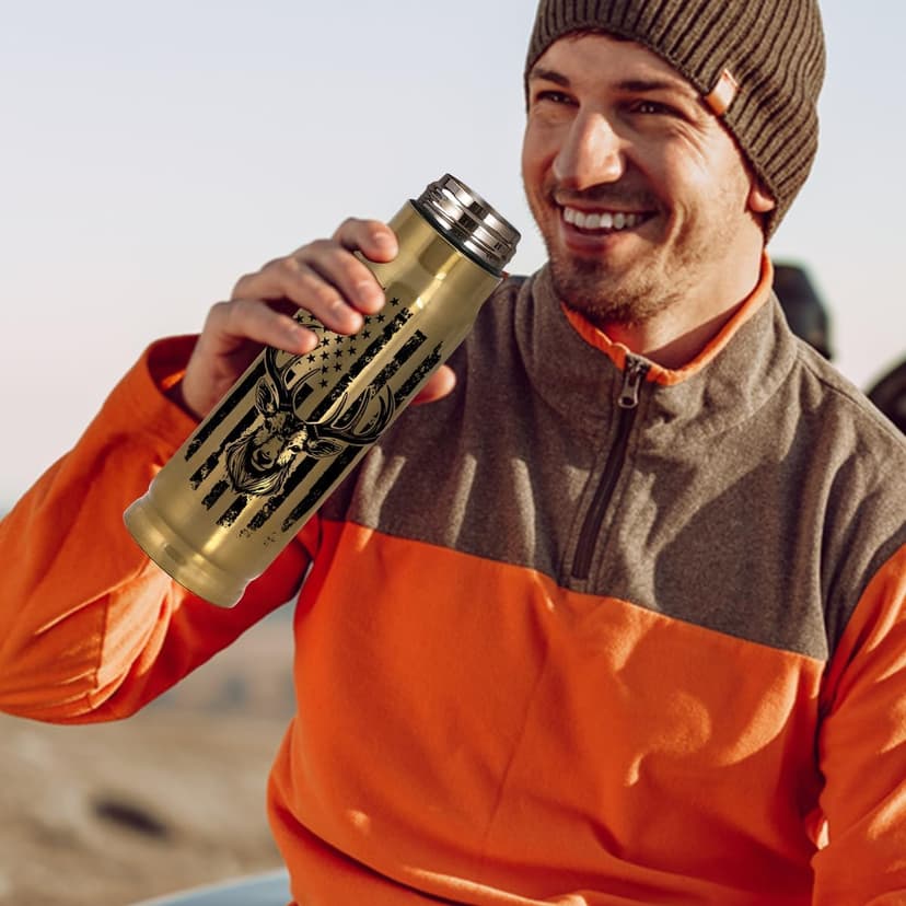 Limima Limima Hunting Gifts for Men – Funny 17oz Tumbler with Lid, I'd Rather Be Hunting Design, Unique Christmas, Xmas and Birthday Gift for Hunters, Perfect for Dad, Son, Husband, or Friends