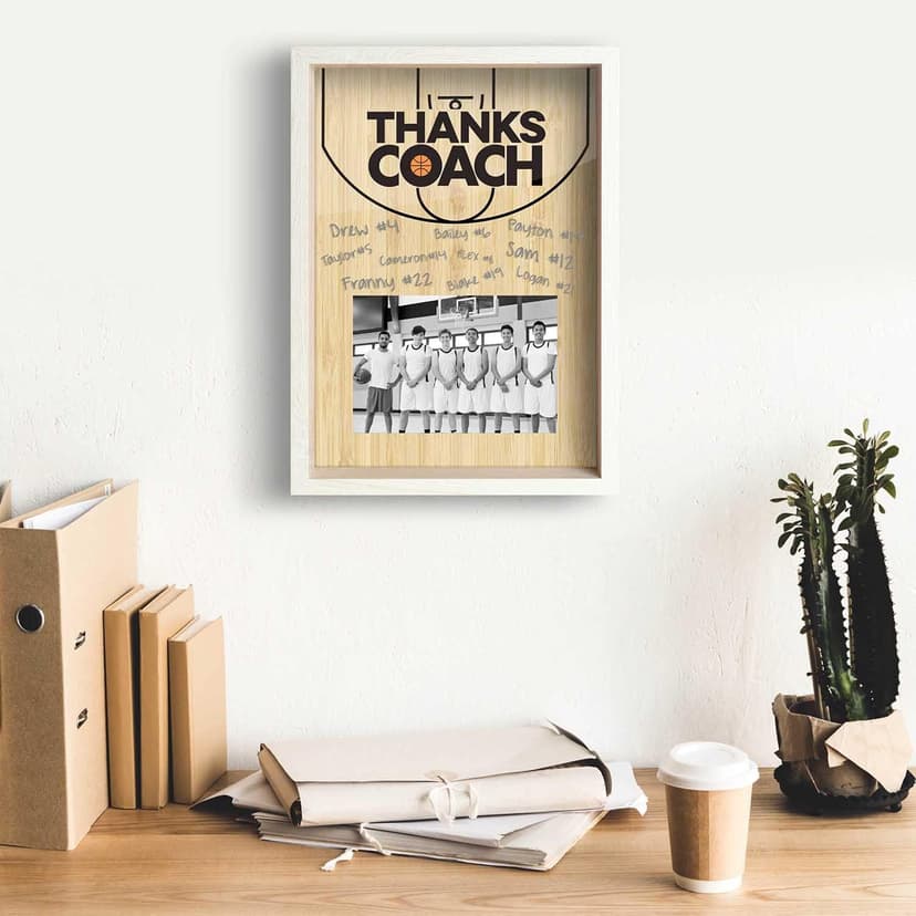 ChalkTalkSPORTS Premier Basketball Photo Frame | Thanks Coach