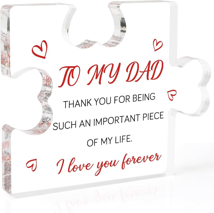 Father's Day Gifts for Dad, Dad Birthday Gift, Dad Gifts from Daughter Son, Dad Gifts for Fathers Day, Cool Gifts for Dad Acrylic Block Presents for Dad Christmas Gifts for Dad