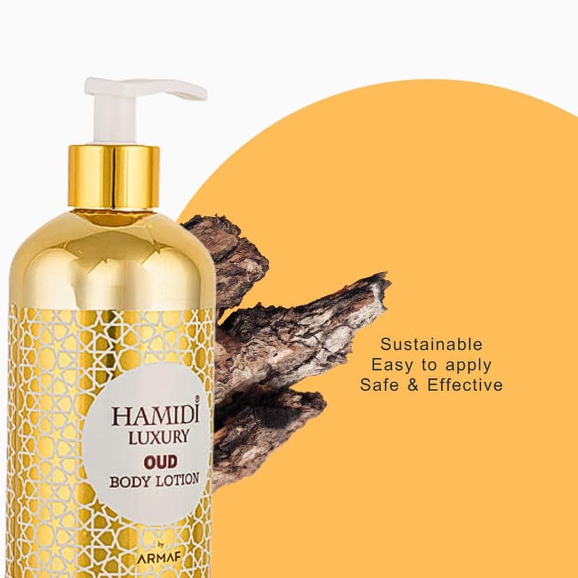 Hamidi Luxury Oud Body Lotion For Women 500ML (16.9 OZ) Ultra Moisturizing Lotion For Dry Skin Nourishing And Replenishes Dry Skin A Sweet Fragrance, Body Lotion for Radiant & Glowing Skin