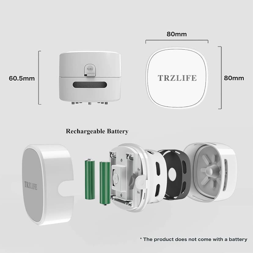 TRZLIFE Desk Vacuum Cleaner, Rechargeable and Durable Mini Desktop Vacuum with Bonus Accessories Desk Cleaner Sucks Tiny Items and Crumbs from Desktop Drawer Countertop Ideal as a White Elephant Gift