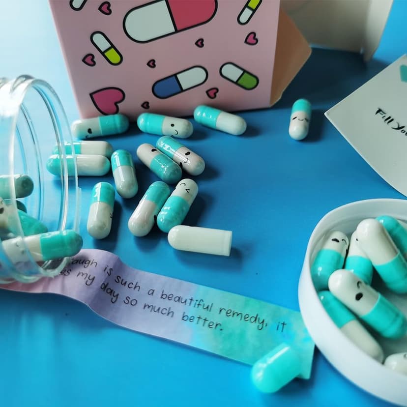 Gifts For Girlfriend Prewritten Message In Capsule Lovely Notes Birthday Anniversary Valentines Day Gifts for Her (Light Blue Girlfriend 50pcs)