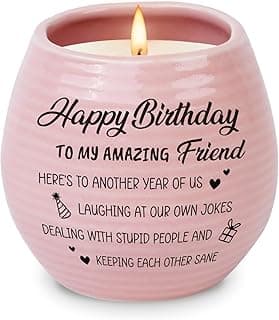 Happy Birthday Gifts for Women - Funny Best Friend Friendship Birthday Gifts for Women Bestie BFF Coworker Classmate - 10oz Lavender Scented Soy Wax Candle