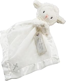 Baby Aspen Bedtime Blessings Lamb Lovie for Babies Security Blanket, Rattle, Newborn Baby Toy, White, 1 Count (Pack of 1)