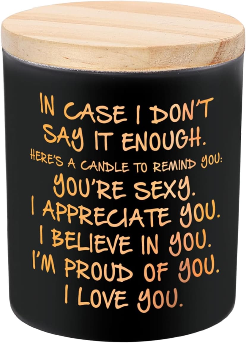 BFJLIFE Candles Gifts for Him Men Romantic Unique Husband Boyfriend Gifts for Valentines Fathers Day Christmas Anniversary Birthday Stocking Stuffers Novelty Lavender Scented Soy Candle