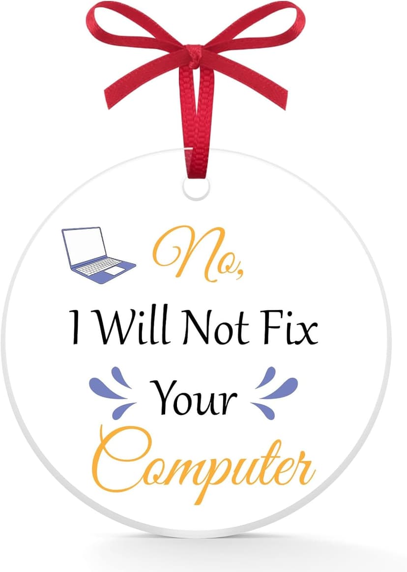 Funny Computer Programmer Gifts Acrylic Christmas Ornaments Sarcastic Novelty Gifts Programmer Gifts for Men Women It Birthday Gifts Computer Science Engineering Gifts for Men Dark Humor Gifts