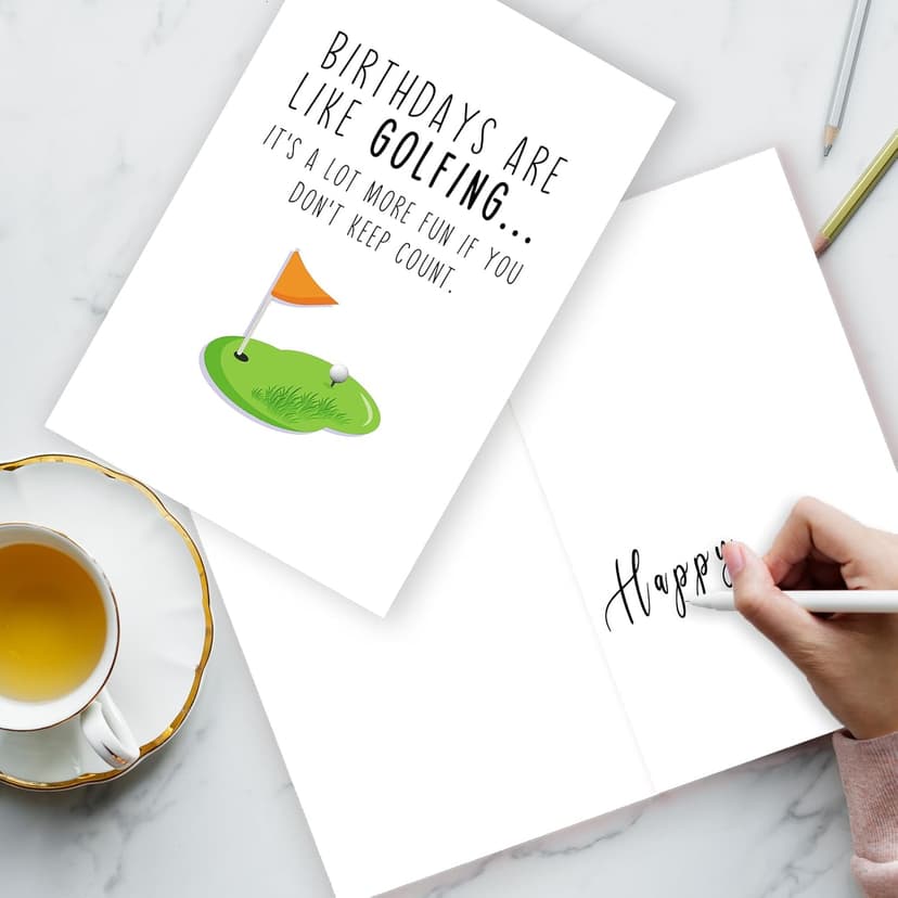 Funny Golf Birthday Card for Men Women,Happy Birthday Gift for Golfer,Golf Birthday Card for Husband Boyfriend Dad Brother boss