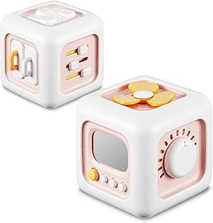 Busy Cube Toys for 1 Year Old Girl Gifts, Montessori for Baby Girl, Travel Sensory Toys for Toddlers 1-3, Learning Fine Motor Skills| 1st Birthday Girl Gifts 12 Months +