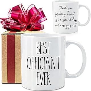 Dnuiyses Wedding Officiant Mug, Funny Wedding Registry Mugs, Best Officiants Ever Gift from Couple, Bride Groom Thank You Mug Gifts for Wedding Day, Bridesmaid Gifts, Just Married Gift for Newlywed