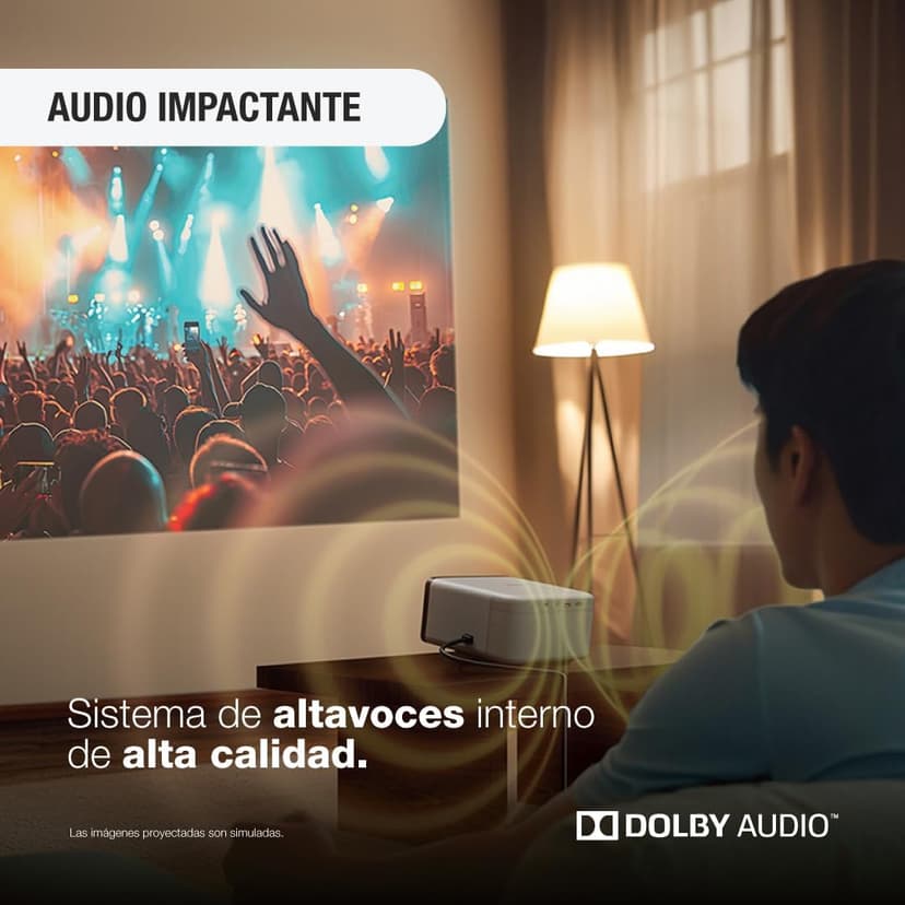 Epson EpiqVision Mini EF21 Portable Smart Laser Projector, Bright 1,000 Lumens, FHD 1080p HDR, 3-Chip 3LCD, Google TV, Netflix, Stereo Speakers, Family Party/Outdoor Backyard/Home Theater - White