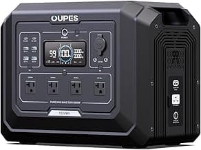 OUPES Mega 1 Portable Power Station 2000W (4500W Peak), 1024Wh LiFePO4 Battery Generator with 1400W AC Charging & 800W Solar Charging, Expandable to 5120Wh, for Home, Power Outages, Camping & RVs