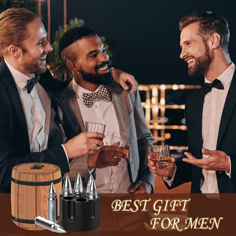 Gifts for Men Dad, Whiskey Stones, Him Husband Boyfriend Gifts for Birthday Anniversary Christmas, Unique Wedding Housewarming Gifts for Men Who Have Everything, Cool Stuff Gadgets for Dad Grandpa