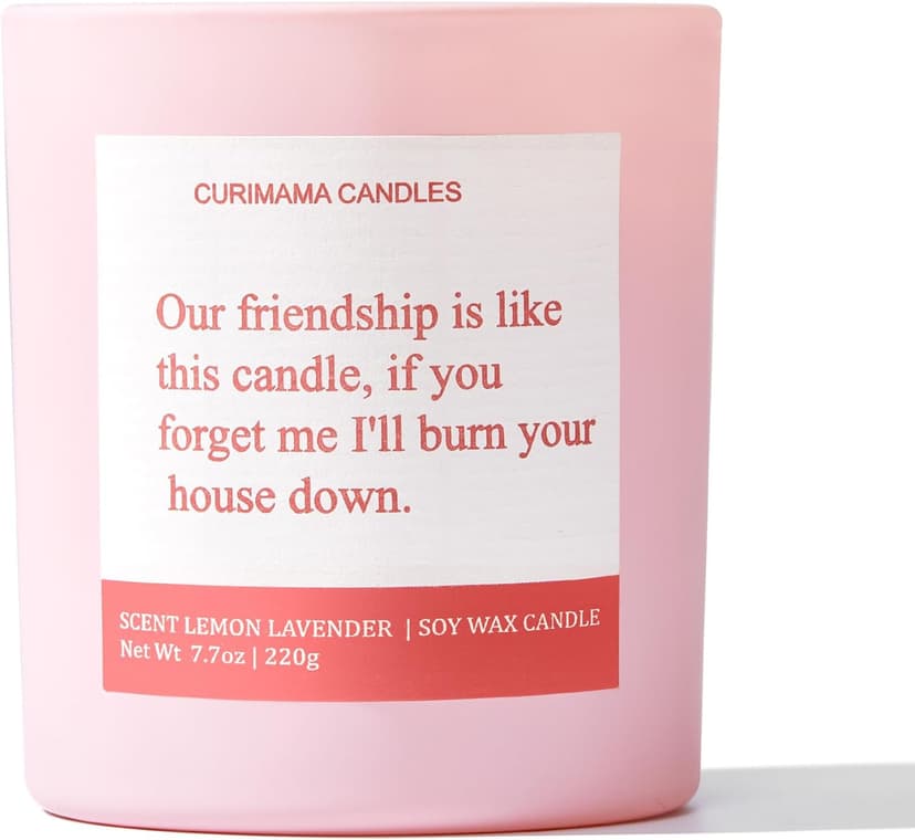 Birthday Gifts for Women Best Friends, Funny Birthday Gift for Sister Friendship, Cool Bestie Gift Ideas for Women Females Bestie, Lemom Lavender Scented Candles 7.7oz