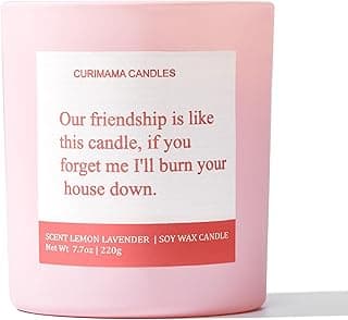Birthday Gifts for Women Best Friends, Funny Birthday Gift for Sister Friendship, Cool Bestie Gift Ideas for Women Females Bestie, Lemom Lavender Scented Candles 7.7oz