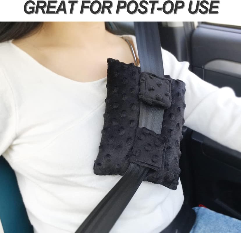 Pacemaker Pillow Chemo Port Pillows for Mastectomy, Open Heart Surgery Recovery Gifts Breast Cancer Bypass Post Surgery Cushion, Minky Dot Black