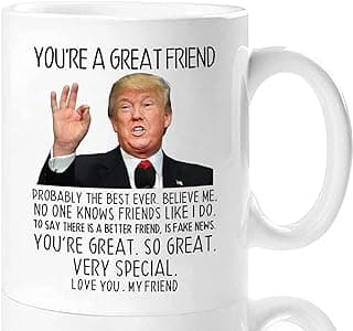 Aurahouse You're A Great Friend 11 Oz Coffee Mug, Christmas Gifts for Friends Men Women, Birthday Gifts for Best Friend, Funny Father's Day Gift Friends Present Ceramic Cup