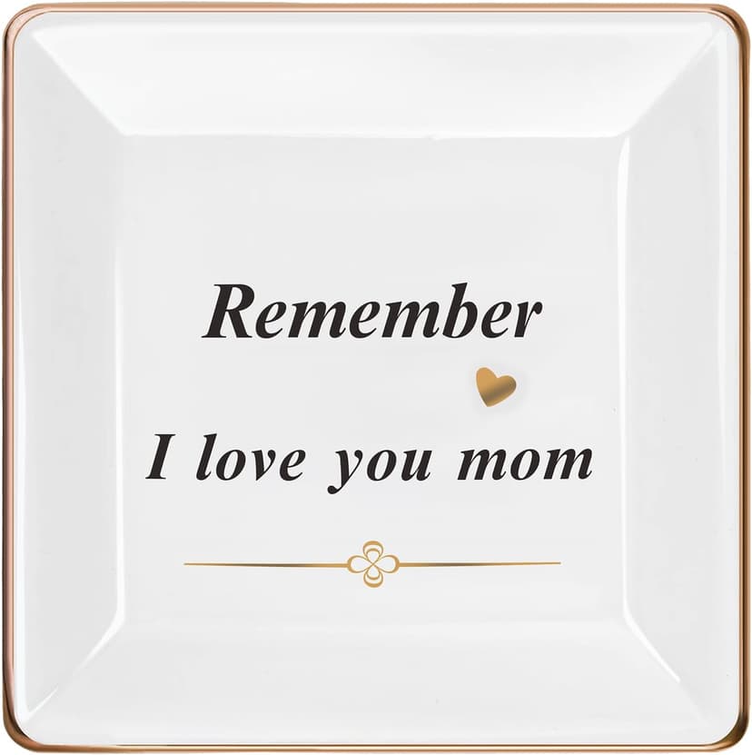 Ceramic Jewelry Tray for Mom: Christmas Gifts for Women Wife Grandma.Trinket Tray Dish Decorations for Rings Earrings Necklaces Bracelet, Mothers Day Birthday Gifts for Women Mom Sister Friends
