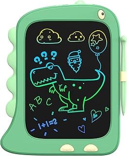 ORSEN 8.5 Inch LCD Doodle Board Tablet Toy - Green Dinosaur Drawing Pad for Kids 2-6 Years Old - Christmas and Birthday Gifts
