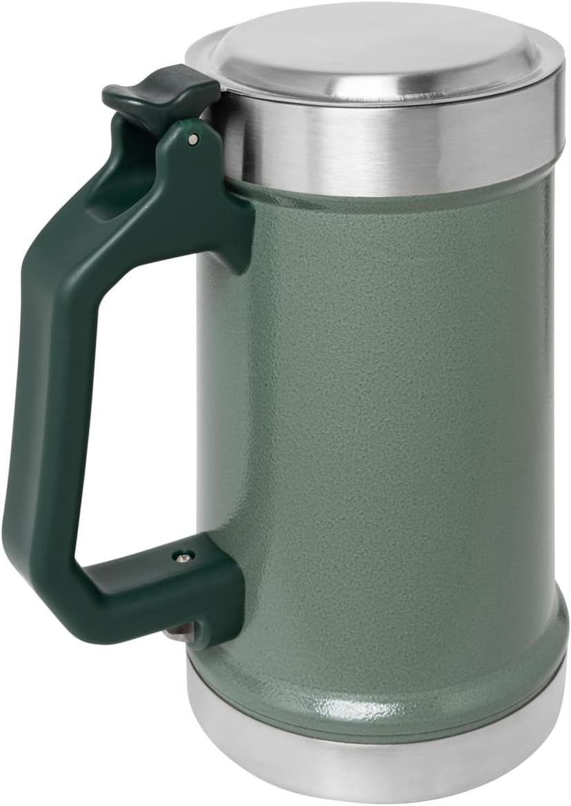 STANLEY Classic Bottle Opener Beer Stein 24 oz | Flip Up Lid and Heavy Duty Handle with Built In Bottle Opener | Insulated Stainless Steel Beer Mug | BPA-Free
