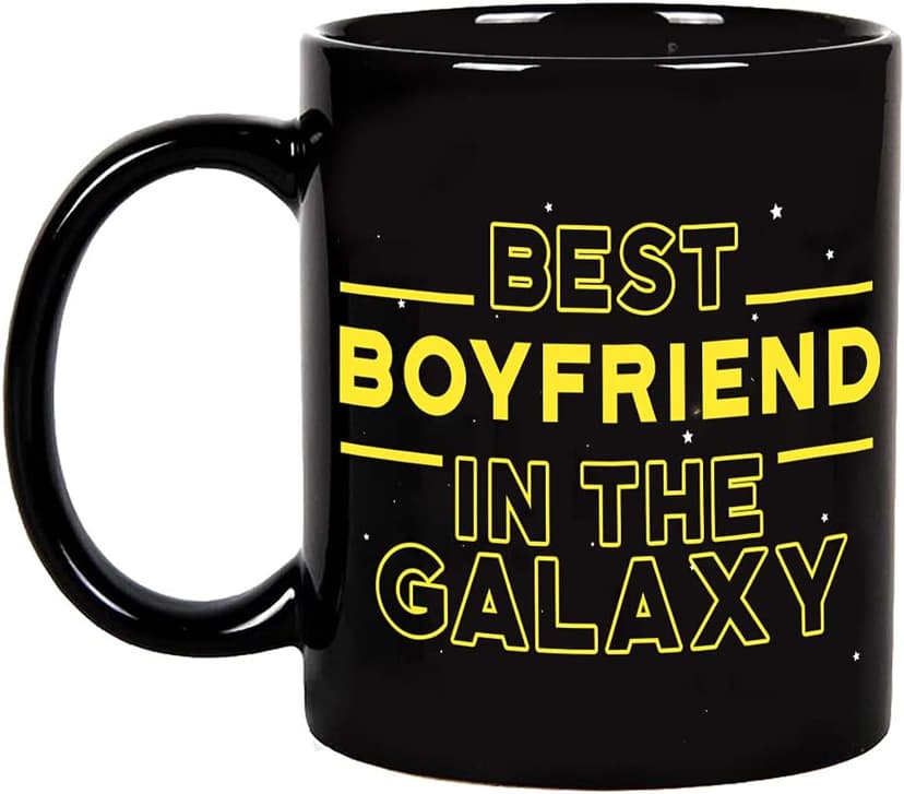 Fatbaby Best Boyfriend in the Galaxy Coffee Mug,Funny Birthday Valentine's Day Christmas Gifts For Boyfriend Him Tea Cup 11 oz
