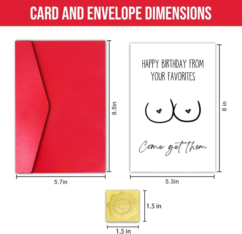 GYYsweetus Funny Husband Birthday Card, Sexy Birthday Gift, Rude Bday Card for Boyfriend, Humorous Birthday Card from Wife Girlfriend (Come Get Them)