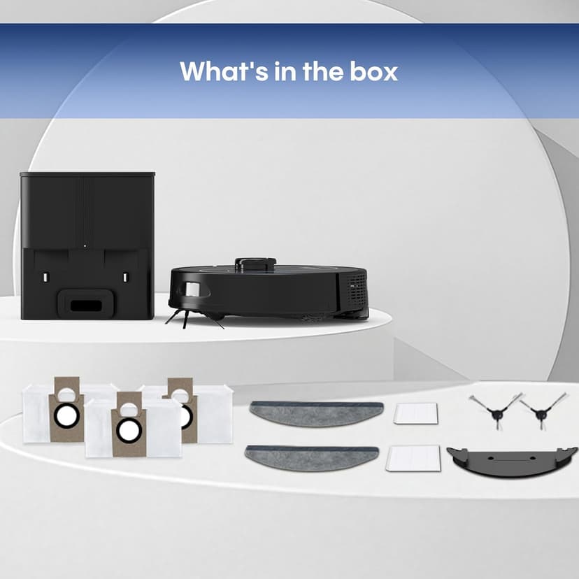 Robot Vacuum and Mop with Self-Empty Base: 5000Pa Suction, LiDAR Navigation, Smart Obstacle Avoidance, Home Mapping, No-Go Zone, 60-Day Hands-Free, Idear for Homes with Pets, Carpet & Hard Floors