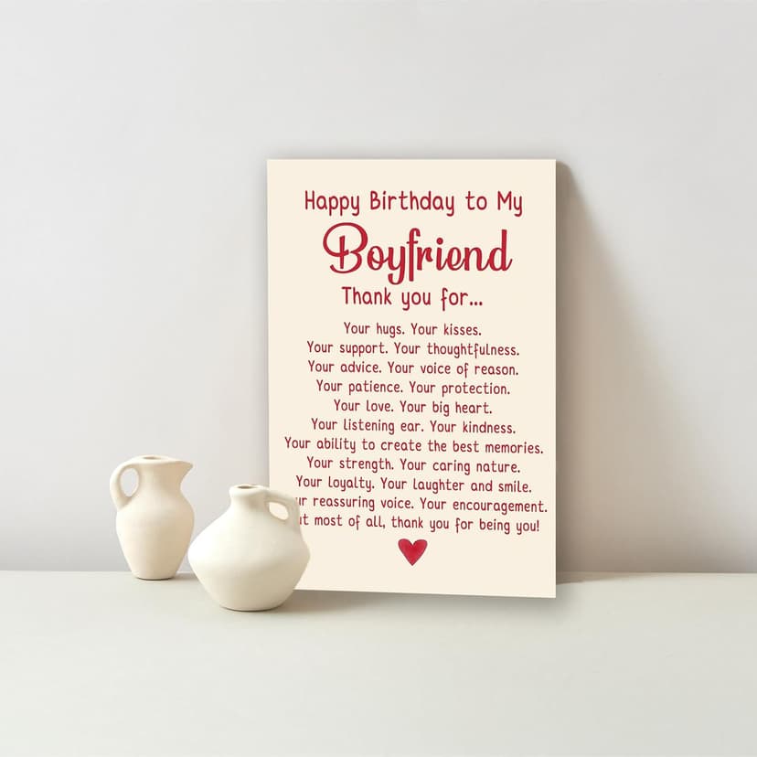 Happy Birthday Card & Gifts for Boyfriend,Funny Birthday Card for Boyfriend,Romantic Birthday Gifts for Boyfriend,Happy Bday Card