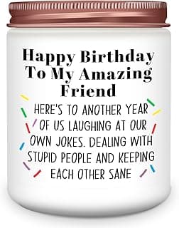 Homsolver Best Friend-Birthday Gifts for Women Men, Funny Friendship Gifts for Woman Candles, Birthday Gift for Friends Sister Bestie BFF Coworker Classmate, Funny Scented Candles