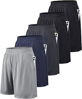 BALENNZ Athletic Shorts for Men with Pockets and Elastic Waistband Quick Dry Activewear