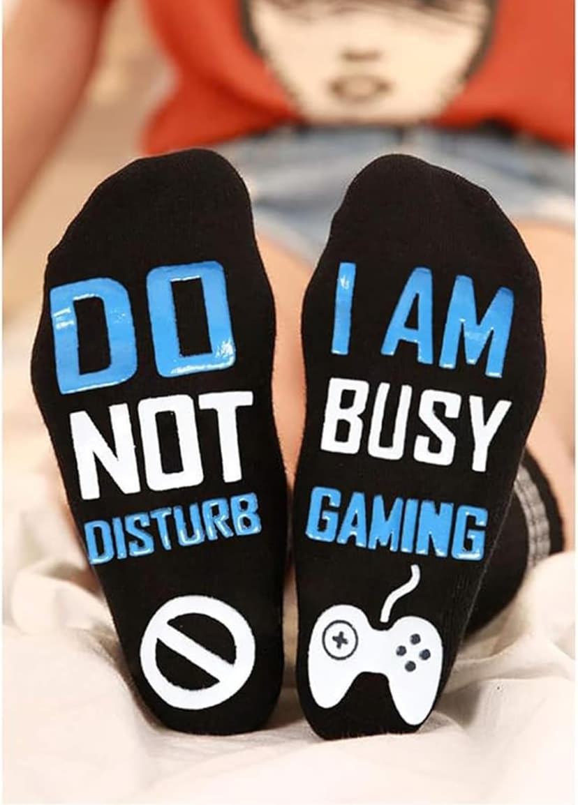 Stocking Stuffers For Men Teens-Christmas Essentials White Elephant Gifts Funny Christmas Stockings Gaming Socks