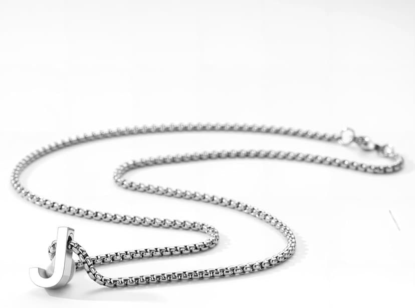Initial A-Z Letter Necklace Gifts for Boys Men, Stainless Steel Letter Pendant Christmas Stocking Stuffers Birthday Jewelry Gifts Ideas for Teens Teenage Kids Him
