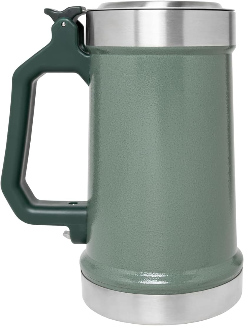 STANLEY Classic Bottle Opener Beer Stein 24 oz | Flip Up Lid and Heavy Duty Handle with Built In Bottle Opener | Insulated Stainless Steel Beer Mug | BPA-Free