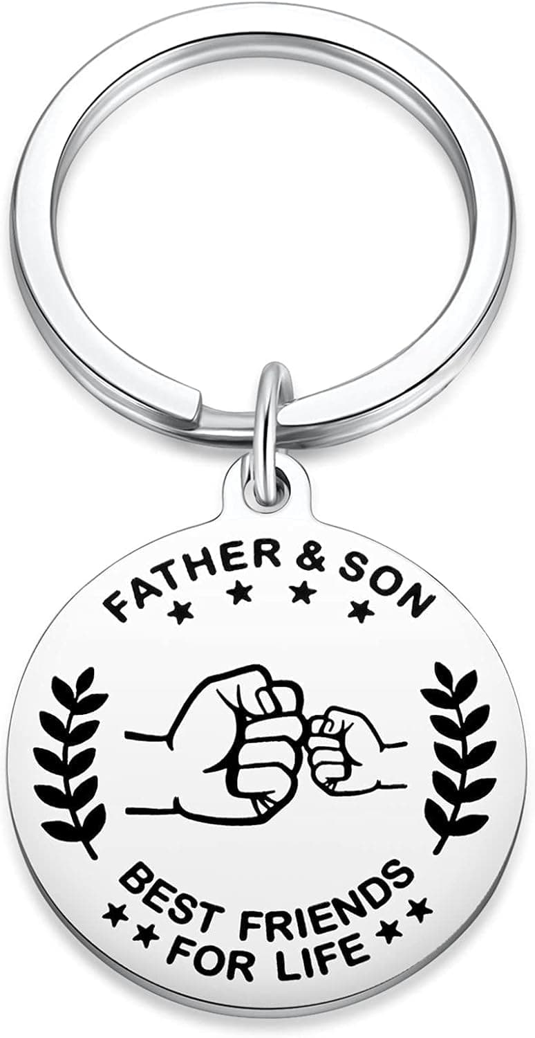 Dad Keychain from Son Funny Papa Key Chains Gifts for Daddy Unique Fathers Day Birthday Christmas Presents