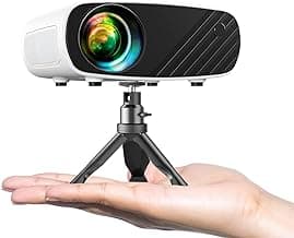 Mini Projector for iPhone, ELEPHAS 2024 Upgraded 1080P HD Projector, 8000L Portable Projector with Tripod, Movie Projector Compatible with Android/iOS/Windows/TV Stick/HDMI/USB