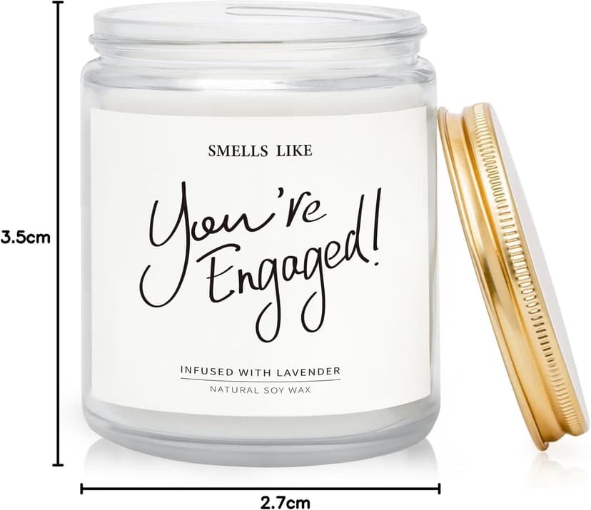 Engagement Gifts for Couples - Lavender Scented Candles, Gift for Newly Engaged Couples, Engagement Gifts for Her, Women, Best Engaged Gift