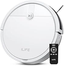 ILIFE V2 Robot Vacuum Cleaner, Tangle-Free Suction, 120 Mins Runtime, Slim, Self-Charging Robotic Vacuum Cleaner, Ideal for Pet Hair and Hard Floors