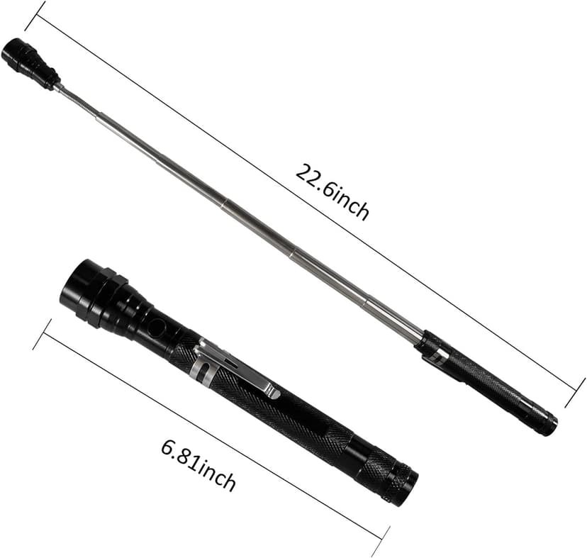 Magnetic Flashlight Gifts for Men Stocking Stuffers for Men Adults Pickup Tool Cool Extendable Magnet Telescoping Gadgets Christmas Birthday for Dad Him Husband Boyfriend Grandpa Handyman Mechanics
