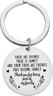 Friendship Gifts Best Friend Keychain Thank You Gift for Best Friend BFF Bestie Soul Sister Friend Appreciation Gifts, Birthday Christmas Gifts for Best Friend, Thank You for Being Part of My Family