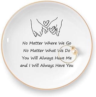 Best Friend Birthday Gifts for Women Ceramic Jewelry Dish, Long Distance Friendship Gifts for Women, Galentines Day Gifts for Friends Bestie Coworkers Classmates