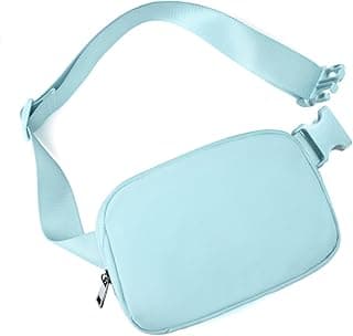 Belt Bag Fanny Pack Crossbody Bags for Women Fashion Waist Packs with Adjustable Strap Gifts for Women Men Teen Girls (Icing Blue)