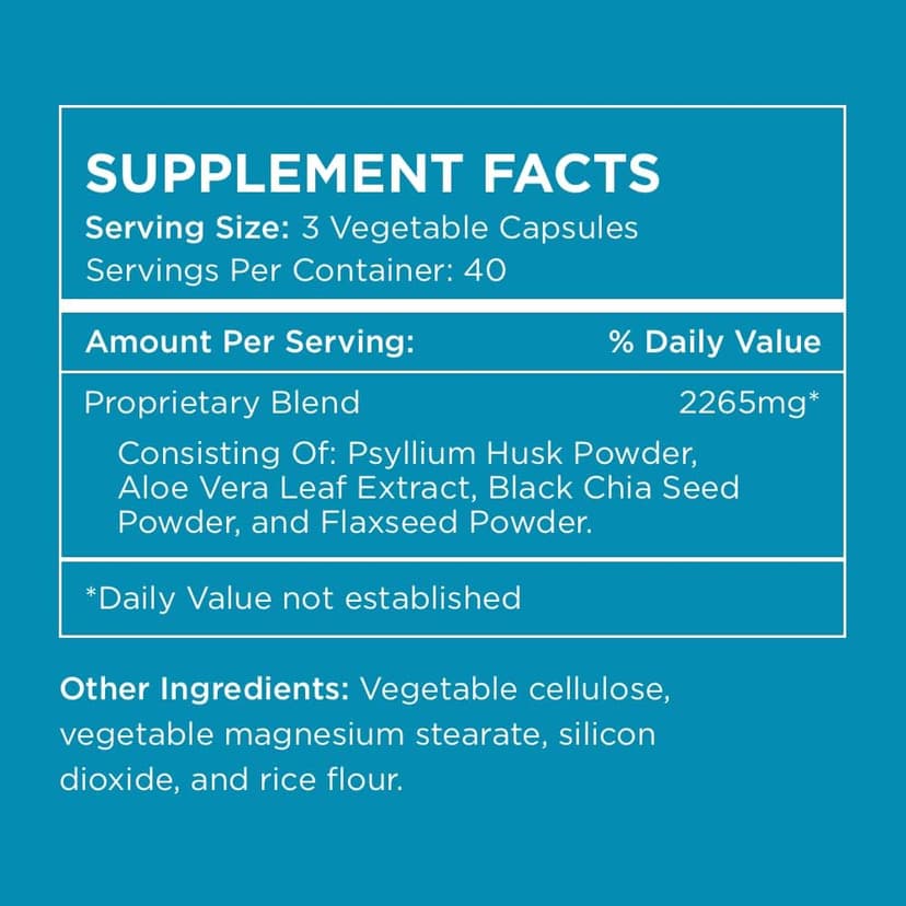 Pure for Men Pure for Men Original Vegan Cleanliness Stay Ready Fiber Supplement | Helps Promote Digestive Regularity | Psyllium Husk, Aloe Vera, Chia Seeds, Flaxseeds | Proprietary Formula | 120 Vegan Capsules