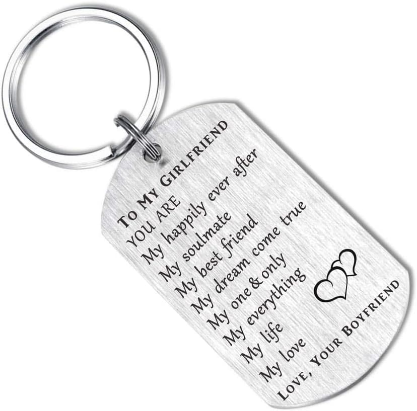 CPLJW Boyfriend Girlfriend BF GF Keychain Gifts for Anniversary Birthday Valentine Wedding Christmas Meaningful Presents