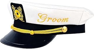 Bachelor Party Captain's Hat - Groom to Be Nautical Bachelor Hat | Funny Accessory Boats n' Hoes Bridal Shower