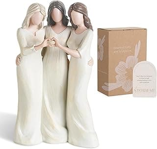 Storieme Storieme Friend Birthday Gifts for Women: Unique 3 Sisters Friendship Resin Figurines Statue - Sister Gift from Sisters - Special Christmas Friendship Day Present for Besties Female