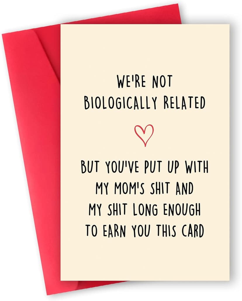 Funny Fathers Day Card for Step Dad,Happy Father's Day Gifts from Step Daughter Son,Bonus Dad Fathers Day Card Gift